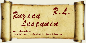 Ružica Leštanin vizit kartica